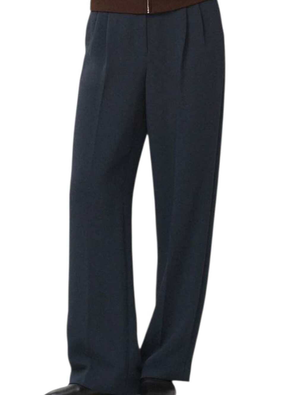 Aritzia Wilfred Effortless Pant Women 10 Black Wide Leg Trousers